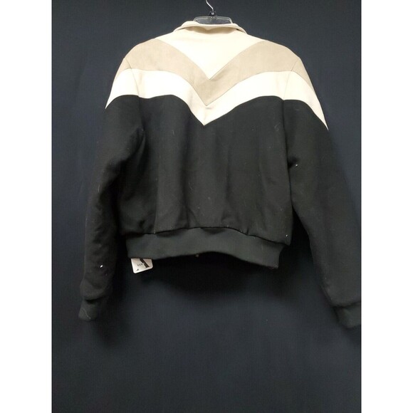 Mother The Big M Jacket Coat Tokyo Drift Black Beige White Zip Up Size Large NWT - Picture 2 of 12
